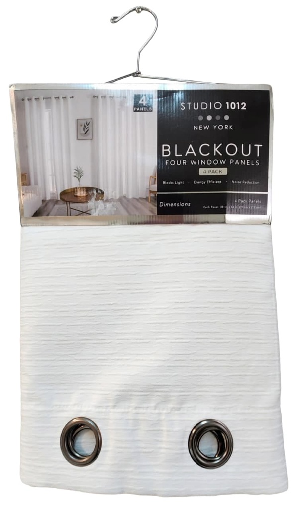 4 pk White Blackout Curatin Panels 
