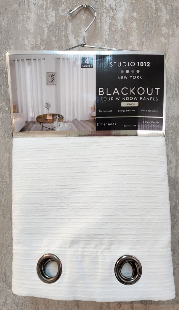4 pk White Blackout Curatin Panels 
