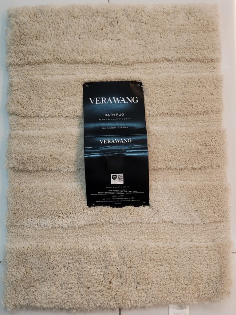 Vera Wang Beige Fur Bath Rug  