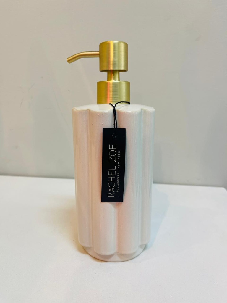R.Zoe Ivory & Gold Floral Soap Dispenser  