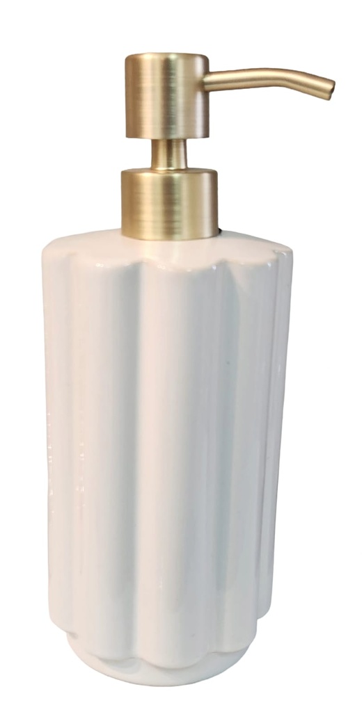 R.Zoe Ivory & Gold Floral Soap Dispenser  