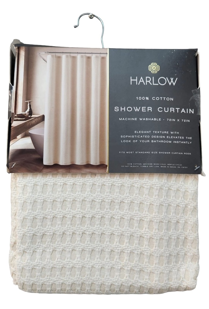 Harlow Shower Curtain- Beige 