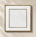 Gold Frame White Palm Leaf Wallart