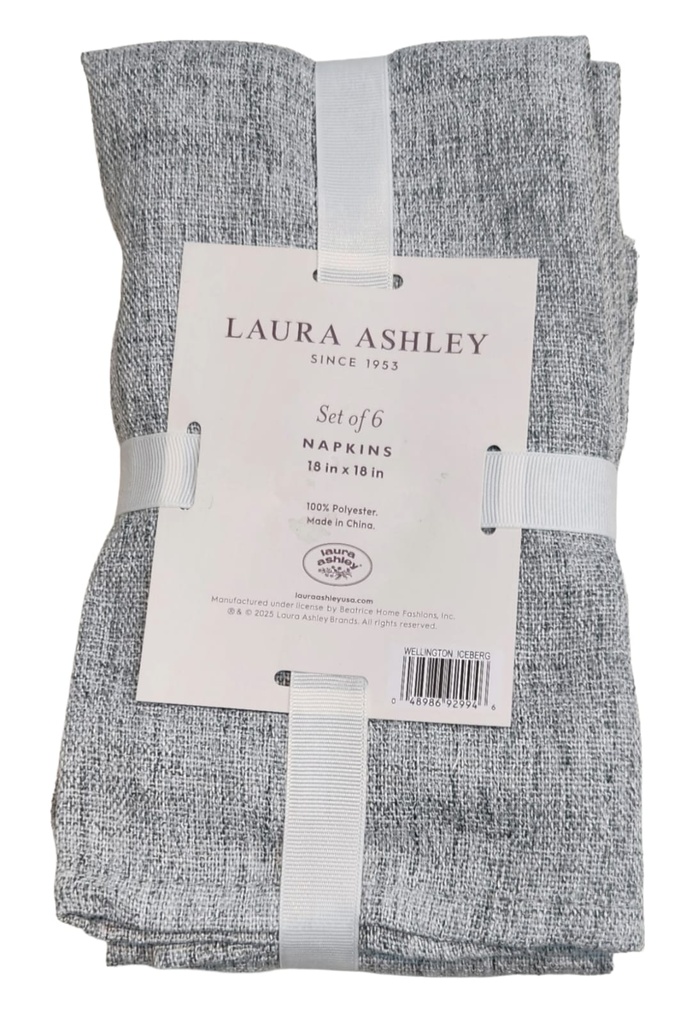 Laura Ashley Grey Napkins Set of 6 