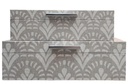 Grey and Beige Patterned Design Box-Sm 