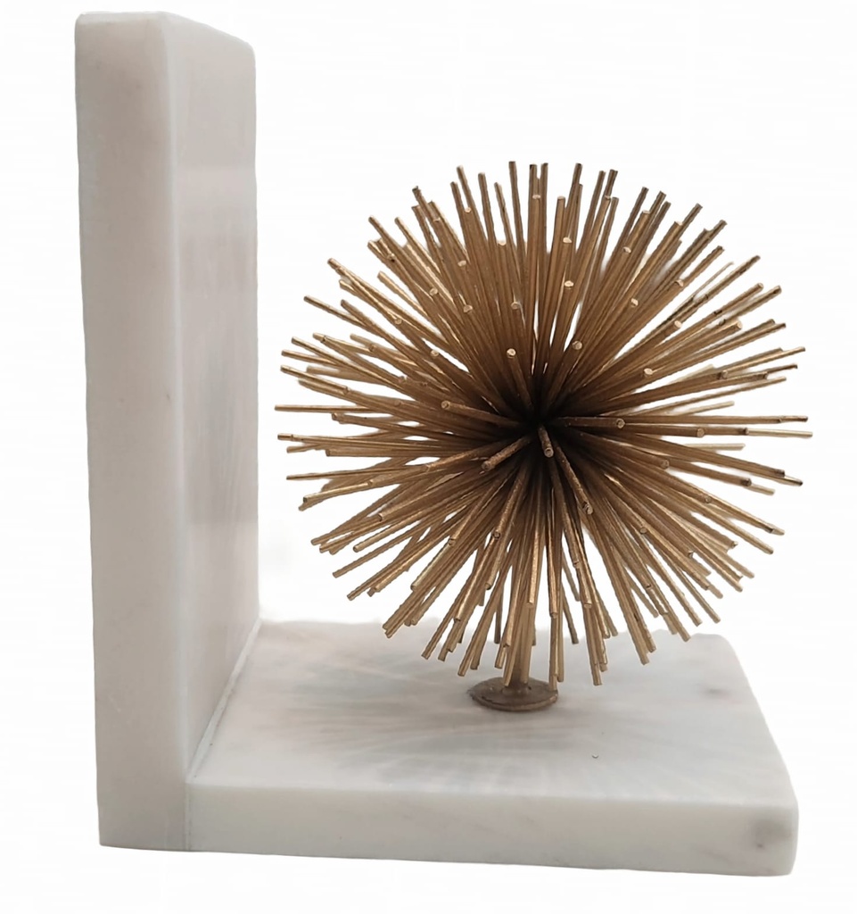 Marble Bookend With Gold Spike Details 