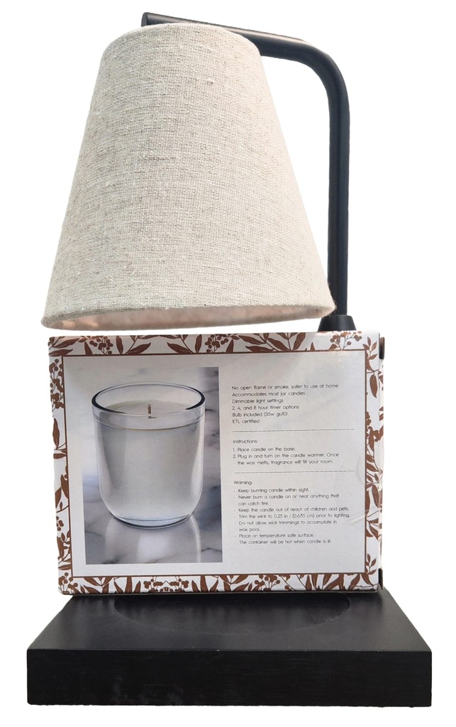 L/A Black & Beige Candle Warmer  