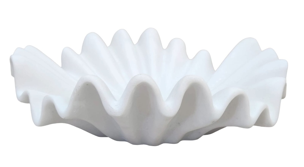 Large Ruffle Bowl -White  