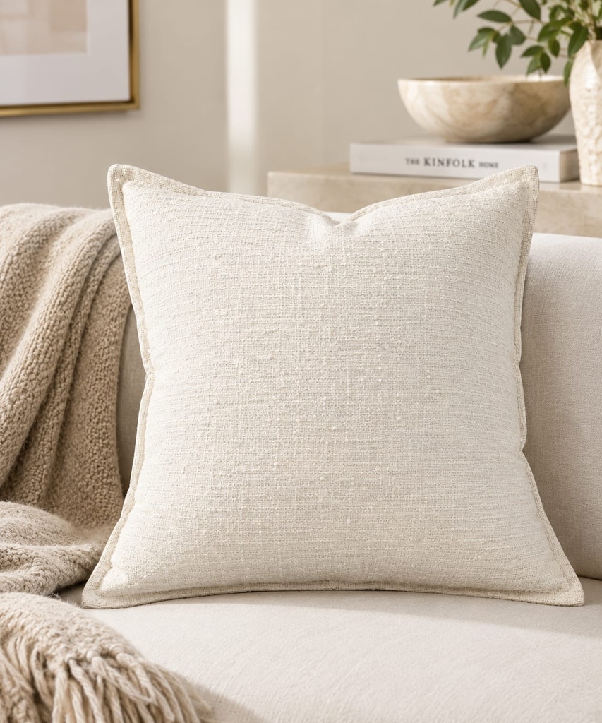 Jade & Clover Cream Pillow 
