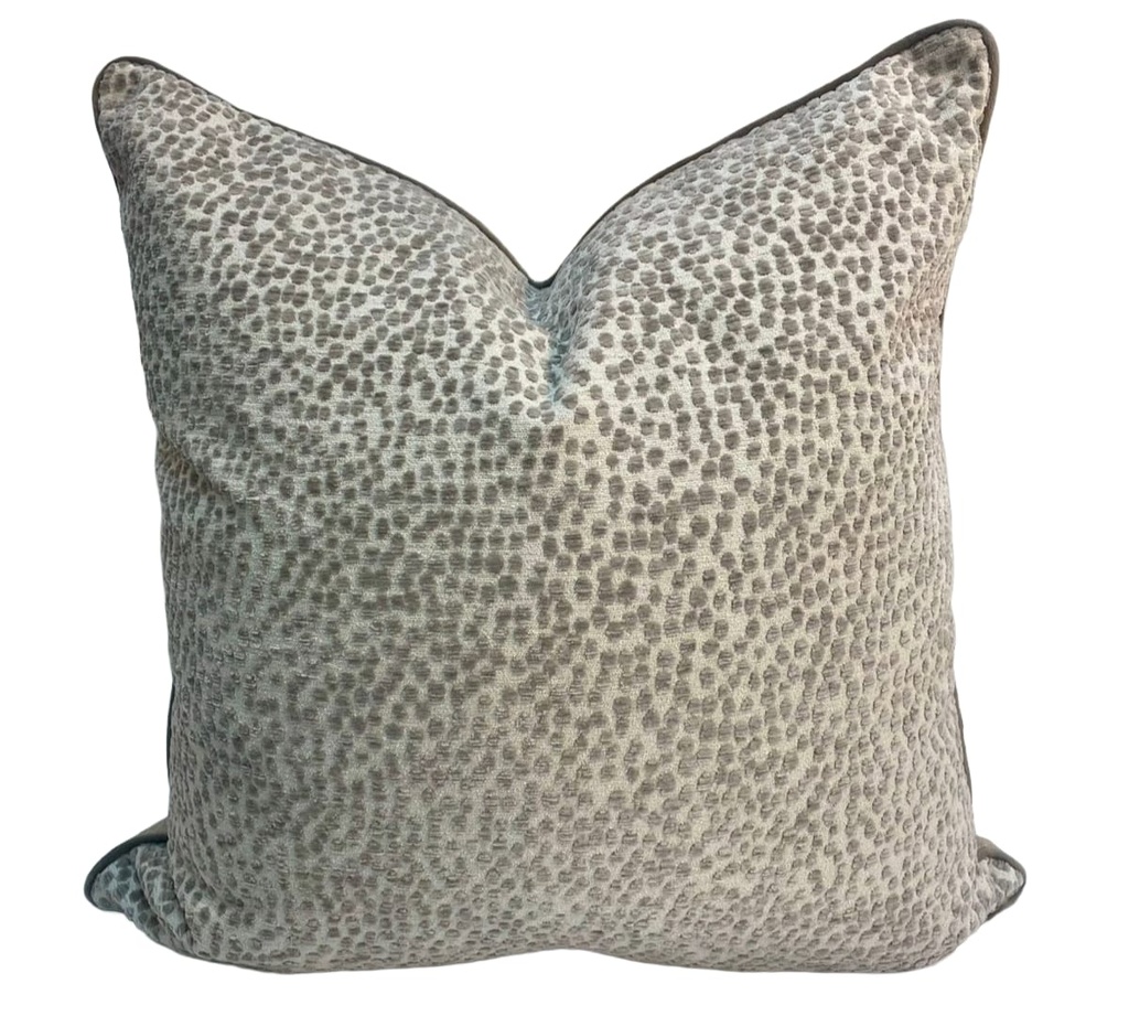 Textured Animal Print Grey Pillow  