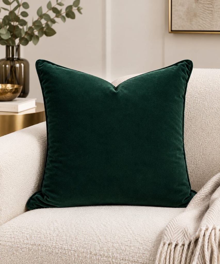 Emerald Green Velvet Pillow 
