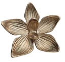 Gold Metal Orchid Sculpture 
