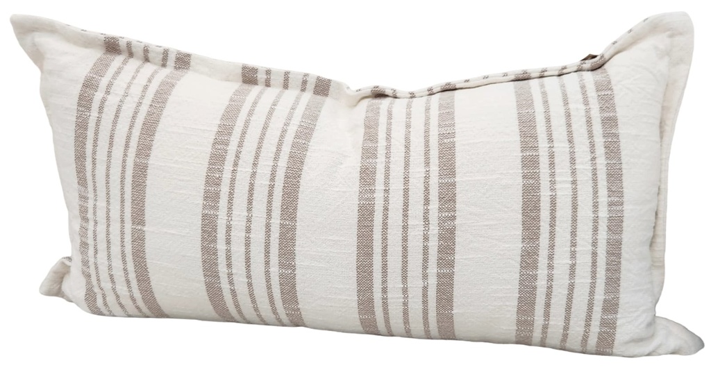 Cream and Brown Striped Lumbar  