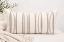 Cream and Brown Striped Lumbar  