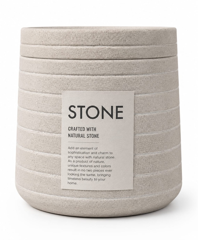 Natural Stone Ribbed Bathroom Organizer 