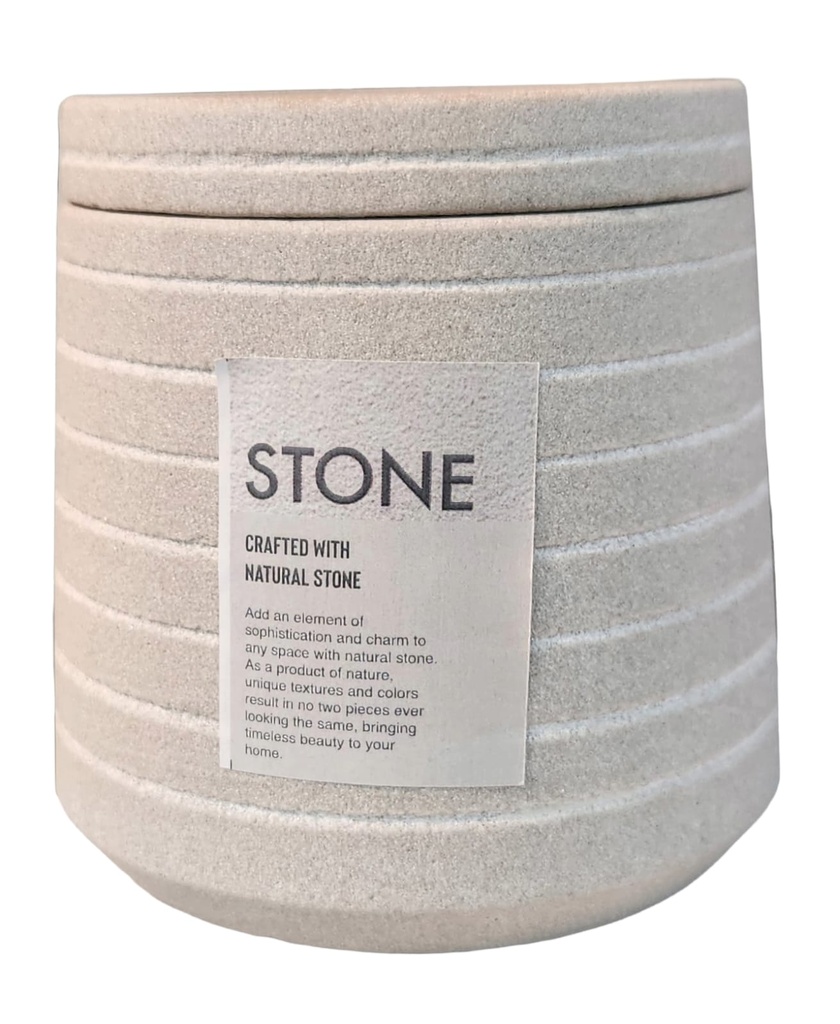 Natural Stone Ribbed Bathroom Organizer 