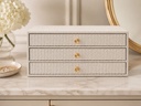 Beige 3 Tier Jewelry Box  