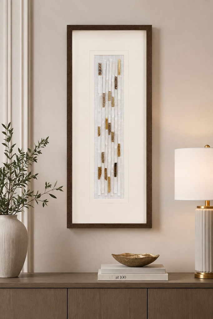 3D Selenite Crystal Shadow Box Wallart 