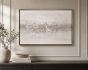 Gold Frame Silver & Grey Glitter Rain Wallart
