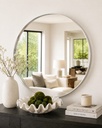 32 x 32 Round Silver Mirror