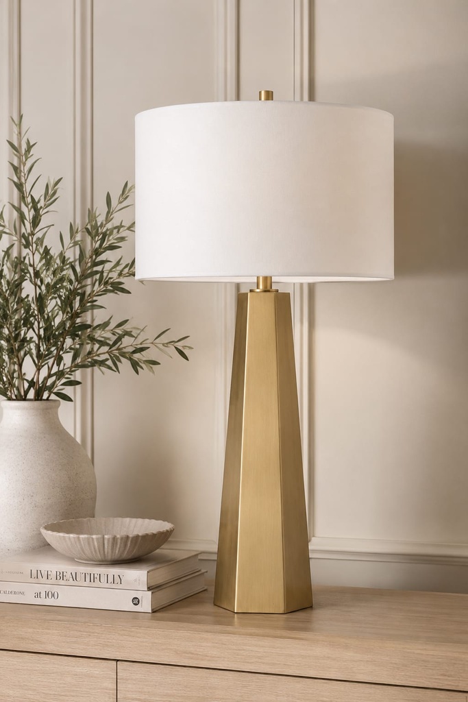Golden Obelisk Base Lamp