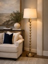Champagne Bamboo Base Floor Lamp