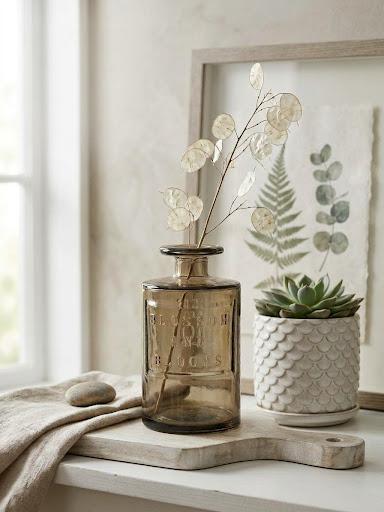 Blossom & Blooms Amber Vase 