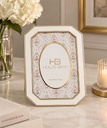 4" x 6" Hollis Bryn Gold & White Octagonal  Picture Frame 