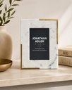 4" x 6" Genuine Marble with Brass Detail Picture Frame 