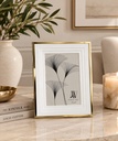 4" x 6" Arden Way Gold & White Inlay Picture Frame 