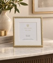 4" x 4" Isaac Jacobs Gold Rope Frame Picture Frame