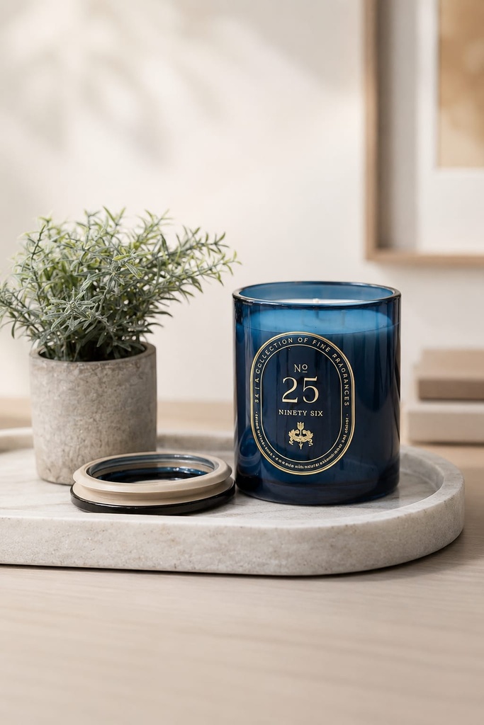 No. 25 Ninety Six Navy Blue Candle