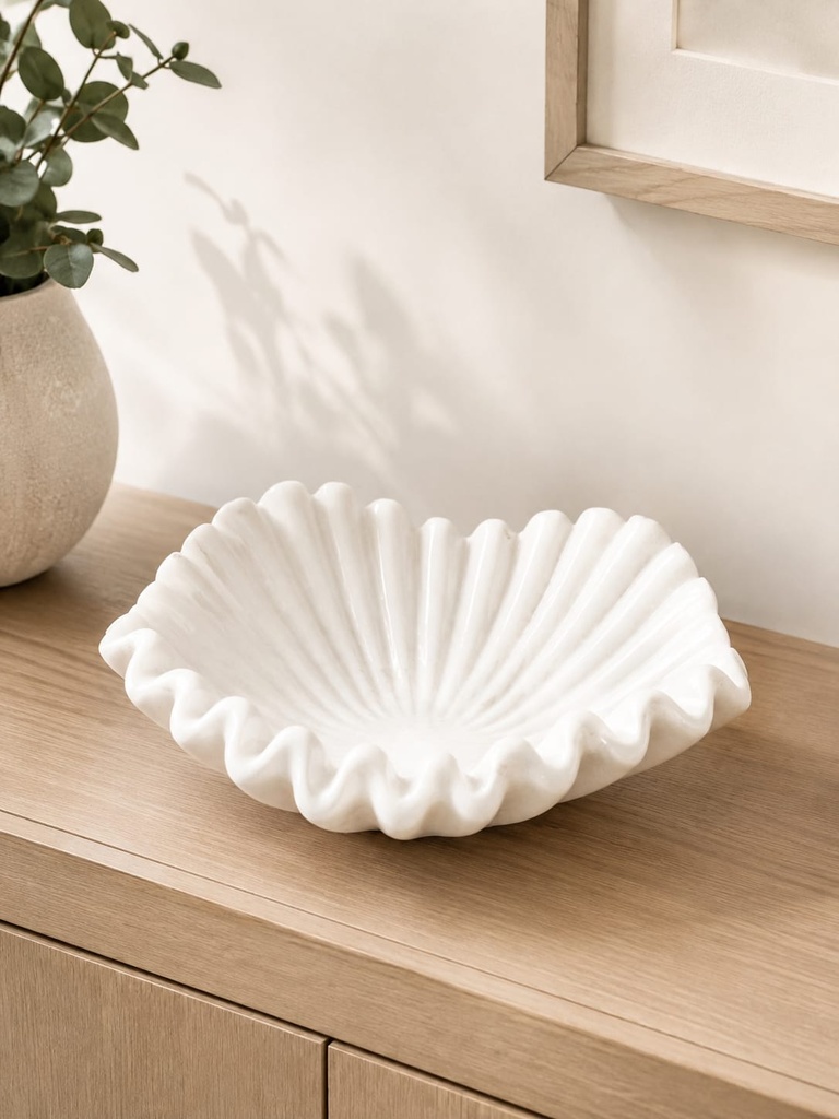 Ripple Marble Decorative Bowl 