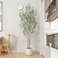 6FT Faux Olive Tree in Ivory Planter 
