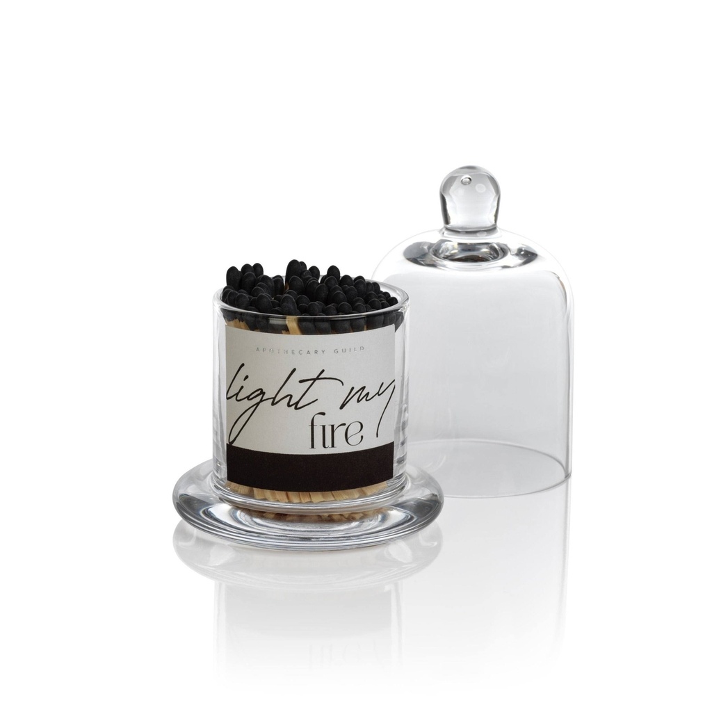 LIGHT MY FIRE GLASS JAR BLACK MATCHES