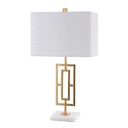 AMORA 26.25" GOLD LEAF/WHITE TABLE LAMP