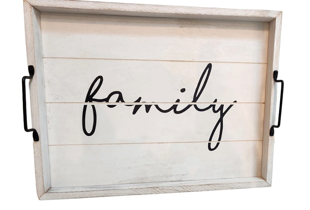 BODIL WOOD "FAMILY" SERVING TRAY 