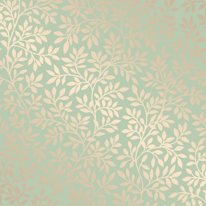 VINTAGE VINE VICTORIAN TEAL VINES WALLPAPER