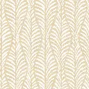 BLOCK PRINT LEAVES WHITE CLAY WALLPAPER