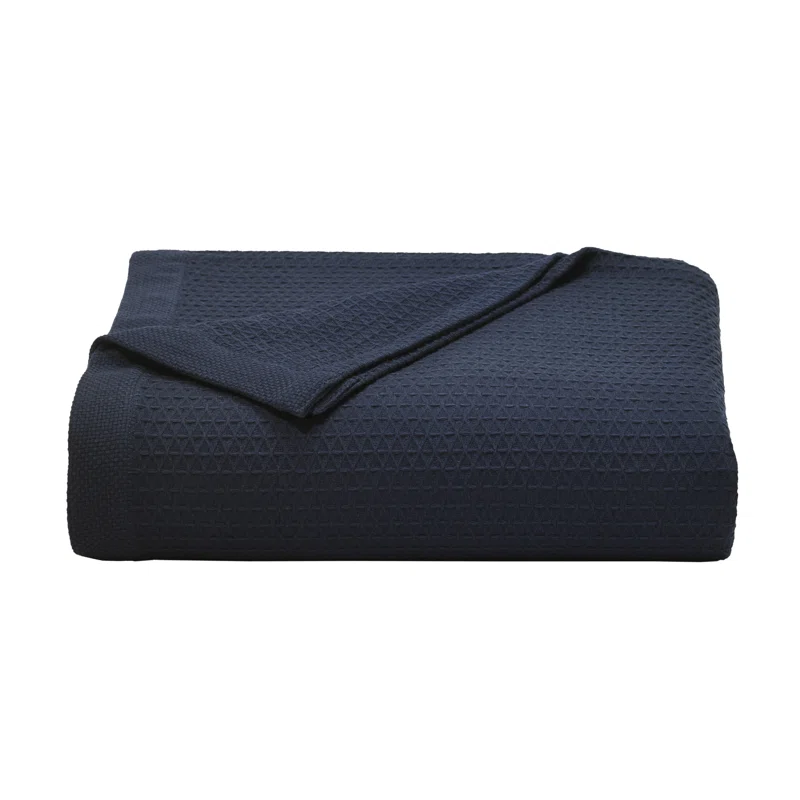 NAVY COTTON BLANKET