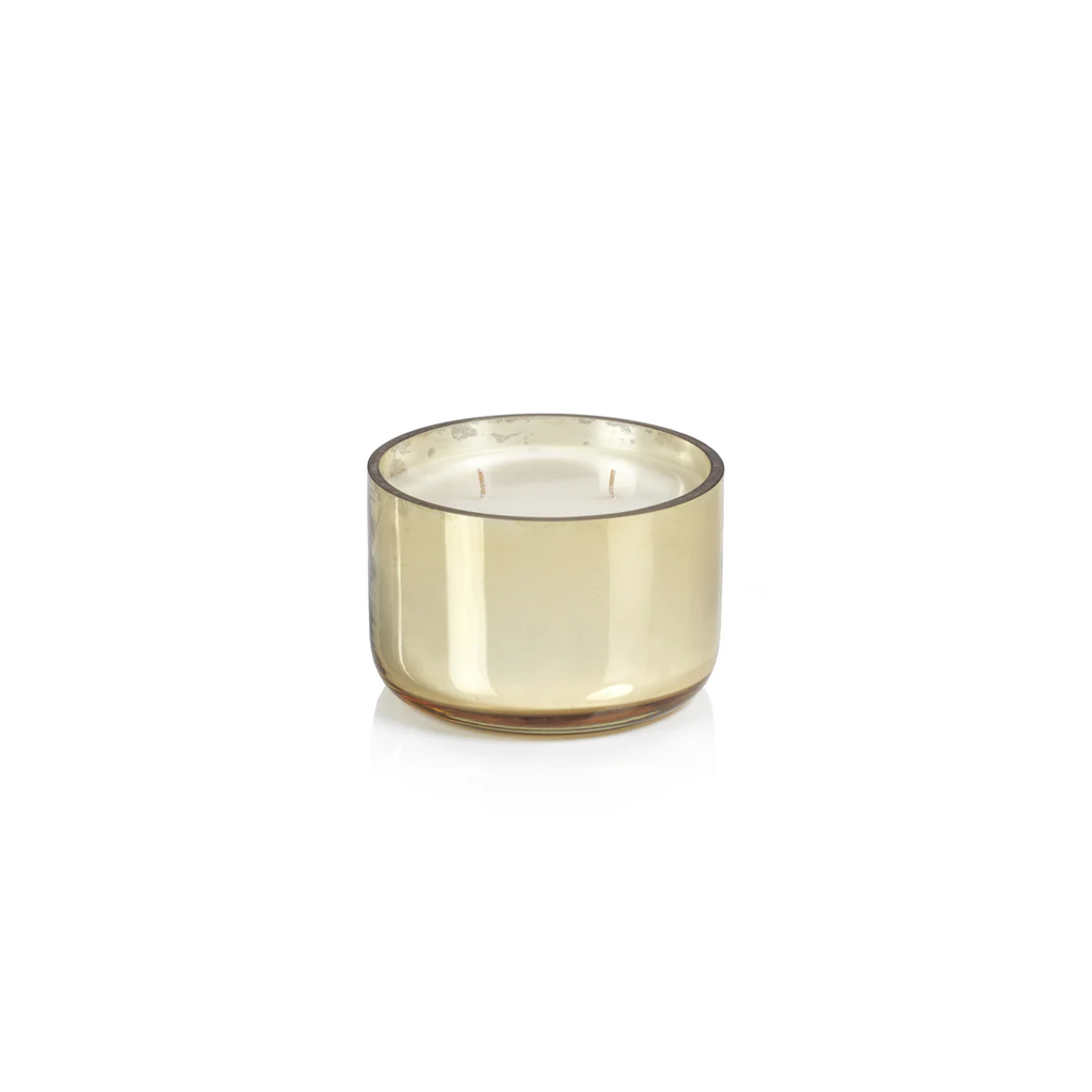 SIBERIAN FIR SCENTED CANDLE JAR - 2 WICK- GOLD