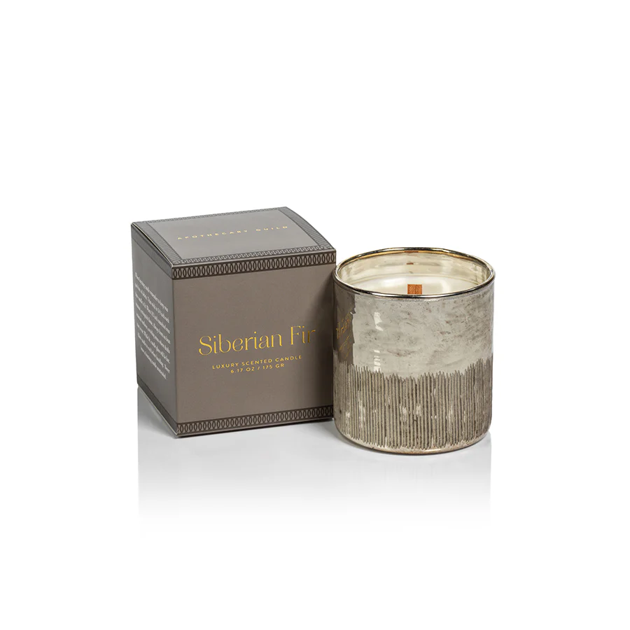 SIBERIAN FIR SCENTED ANTIQUE CANDLE WITH GIFT BOX GOLD