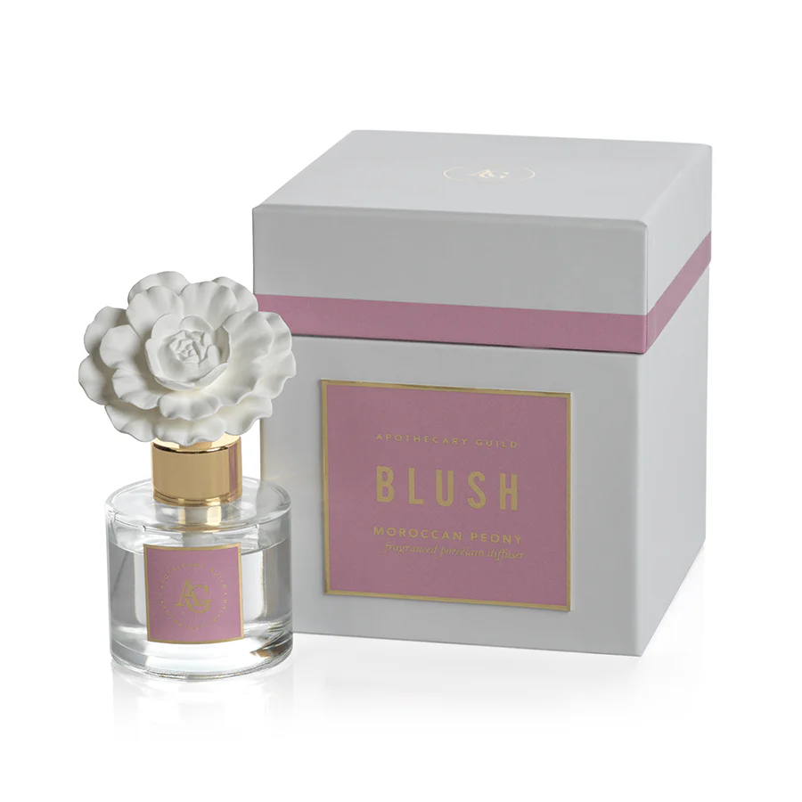 APOTHECARY GUILD BLUSH PORCELAIN DIFFUSER MOROCAN PEONY