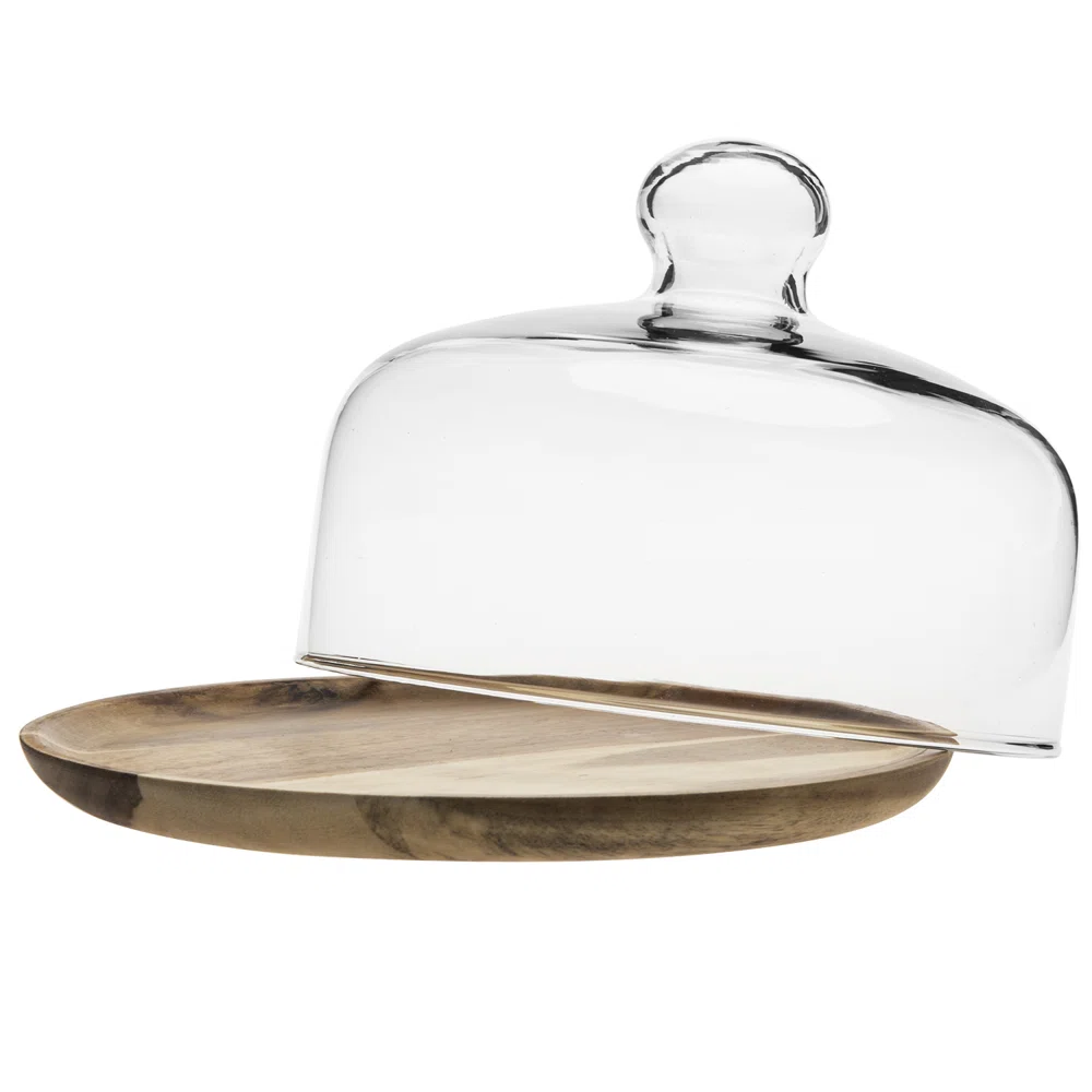 GLASS DESSERT CLOCHE DOME CAKE STAND