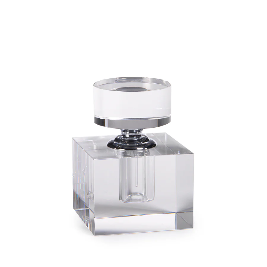 MODERN MOROCCO GLASS PERFUME BOTTLE - CUBE - SMALL