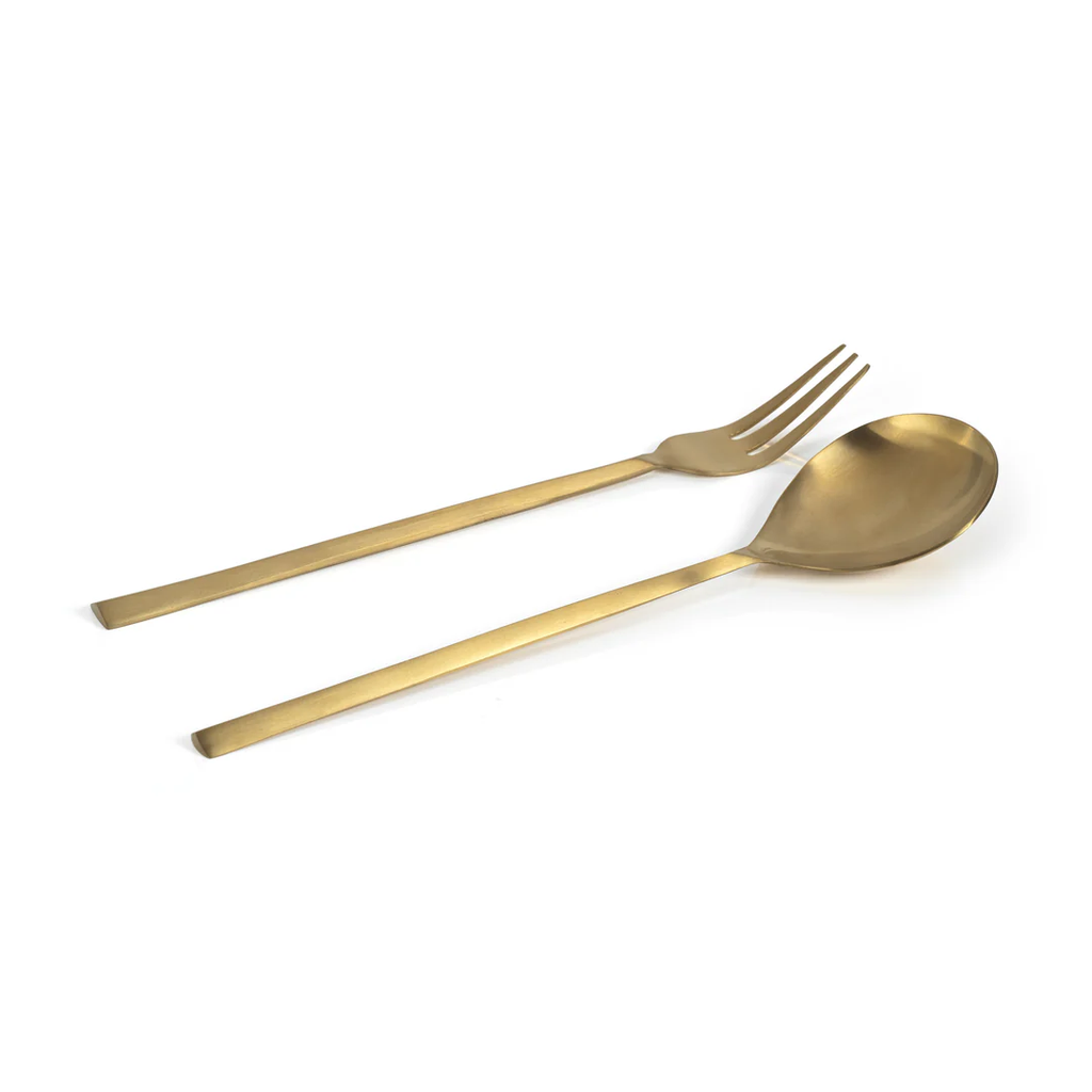 MATT GOLD SALAD SERVER SET