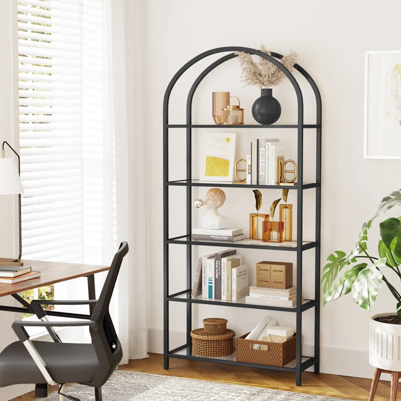 ARCH 72.2'' H X 32.7'' W ETAGERE BOOKCASE