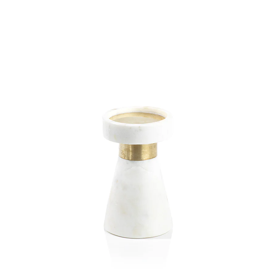 MARMO MARBLE PILLAR HOLDER - SMALL