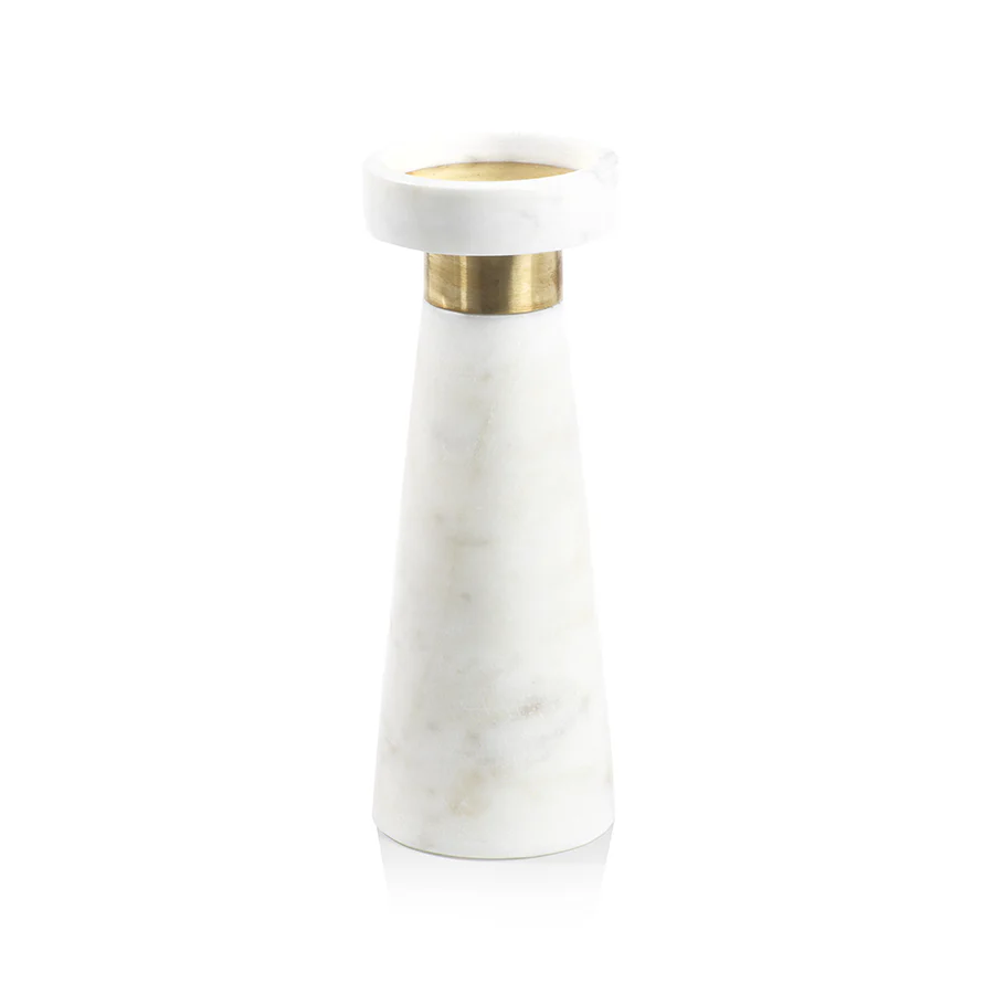 MARMO MARBLE PILLAR HOLDER - LARGE