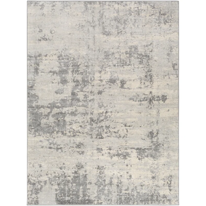 ABSTRACT RUG 5X7 GREY